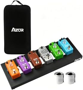 AZOR Mini Guitar Pedal Board | Aluminum Alloy, Super Lightweight (0.58lb) | Portable Effect Pedalboard with Carry Bag | Compact Size 14.5"x5.7"