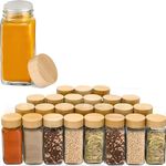 100 ML | Glass Spice Jars with Lids,Spices & Seasonings Sets Organizer Spice Containers, Airtight Food Canisters (Pack Of 12)