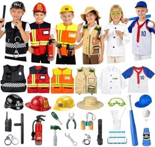 Ejonix Toddler Dress Up Clothes, 6 In 1 Role Play Costumes for Ages 3-7