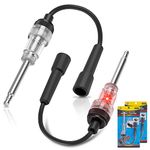 Inline Spark Tester Engine Ignition - Small Engine Plug Ignition Straight Boot Tester Light, Spark Plug Coil Diagnostic Detector Tool for Car/ Lawn Mower/ Automotive/ Vehicles Engines (2 Pcs)