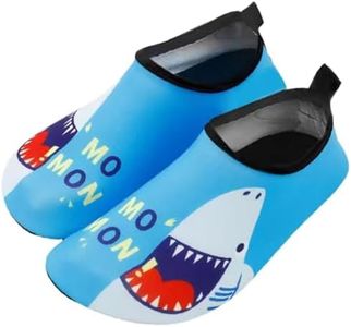 BananaHome Kids Swim Water Shoes Barefoot Sports Shoes Quick Dry Non-Slip Water Skin Sneakers for Sport Beach Swim Surf Aqua Pool Socks for Boys Girls Toddler…, Blue, 32/33 EU