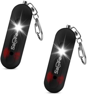 Personal Safety Alarm - Waterproof Rechargeable Security Alarm - 140dB Extra Loud Siren & Strobe Light - Self Defense Keychain - Gift for Women, Teenagers, College Girls, Seniors (Black+Black)