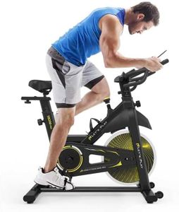 LET'S PLAY SB200 10Kg Fly Wheel Spin Bike Exercise Cycle for Home with Adjustable Resistance & Heart Rate Sensor | Gym Cycle for Home Workout | 120 kg Weight Capacity