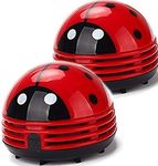 zswell Ladybug Vacuum Cleaner - Mini Vacuum Cleaner Portable Corner Desk Vacuum Cleaner Mini Cute Vacuum Cleaner Dust Sweeper 2Pcs