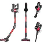 INALSA Cordless Stick Vacuum Cleaner 250W|28KPA Powerful Suction|Digital touch Display|3 Speed Control|Flexible 180°Rotation|Motorised brush With LED Light|800 ML Dust Tank|3 Layer filteration,Ozoy Go