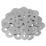 HELIFOUNER 50 Pieces M8x30x1.5mm Fender Washers, 304 Stainless Steel Large Fender Washers, Inner Diameter 8mm, Outer Diameter 30mm, Thickness 1.5mm