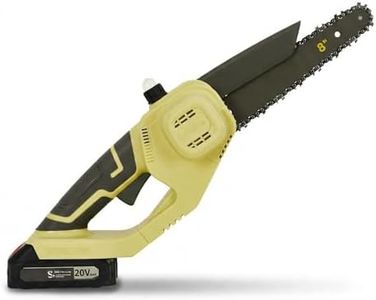 Powerful 8 Inch Battery Chainsaw Cordless, 20V Brushless Electric Chainsaw with 2×4.0Ah Batteries & Auto Oiling, Ideal for Wood Cutting, Trimming, and DIY Projects