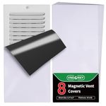 VNDUEEY 8 Pack Magnetic Vent Covers, Strong Vent Covers 5.5" X 12" High Strength Magnetic Vent Cover for Floor Wall and Ceiling Registers, Air Vent Covers for Home HVAC and AC Vents