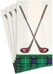 Caspari Golfing Paper Disposable Bathroom Guest Towel Napkins - 15 Per Package