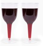 24 Stemmed Disposable Wine Glasses for Parties -10oz Clear Plastic Wine Glasses for Parties Disposable, Plastic Wine Cups, Plastic Wine Glasses with Stem, Wine Tasting Party Supplies, Wedding Parties