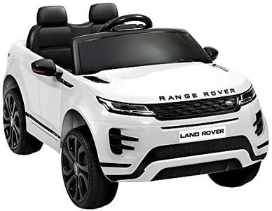 Rigo Land Rover Kids Ride on Car SUV, Licensed Remote Control 12V Battery Built-in Music 30kg Capacity Safety Seat Belt Electric Cars for Toddlers Baby Walkers Little Tikes Kid Toy White