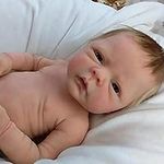 DUDULUNA Baby Size Lifelike Silicone Reborn Baby Doll with Soft Body Realistic Newborn Toddler Dolls for Kids