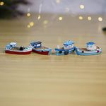 Wonderland Miniature Resin Motor Boat (Set of 4)|Garden Miniatures|