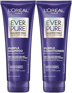 L’Oreal Paris EverPure Sulfate Free Brass Toning Purple Shampoo and Conditioner Set for Blonde, Bleached, Silver, or Brown Highlighted Hair, 1 Kit