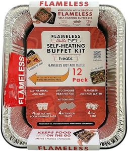 Lava Gel Flame-Free Catering Heat Pads & Buffet Kits – Sustainable Natural Mineral Food Warming Solution for Full & Half Pans (Party Kit/Pack of 12)