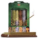 Hem Incense Sticks Variety Pack #3 And Incense Stick Holder Bundle With 6 Money Series Fragrances