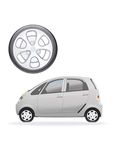 ARUN Unbrakable quality Car Wheel Cap 12inches Silver color Set of 4 Pieces For Tata Nano