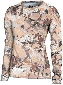 SITKA Gear Women's Hunting Core Lightweight Camo Crew Long Sleeve Shirt, Optifade Waterfowl, Large