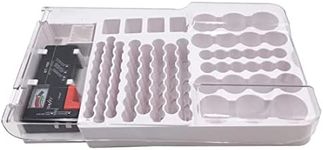 Haobase Battery Storage Organizer Case, Holds 93 Different Size Batteries for AAA, AA, 9V, Flat Batteries, C and D Size with Removable Battery Tester