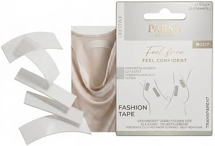 PARSA BEAUTY Fashion Tape - 27 Stück a 8,5cm - Fashion Tape für perfekten Halt und Komfort - Brusttape für jeden Anlass – Body Tape für Damen - hochwertige Funktionalität mit modischer Eleganz