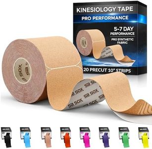 SB SOX Pro Synthetic Kinesiology Tape (Precut & Uncut Options) – Longer Lasting Performance Fabric Option to Our Original Cotton Kinesiology Tape - Also Latex Free, Water Resistant! (Nude - Precut)