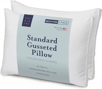 Ella Jayne Bed Pillows for Sleeping 2 Pk - Standard Size Pillow Set - Microfiber Shell - Gel Fiber Fill - Medium / Firm Support for Side & Back Sleepers - Luxury Hotel Collection