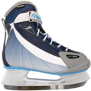 SOFTMAX -Thinsulate Insulated with Synthetic Fur Ice Skates for Women - Soft, Comfortable and Breathable Boots for Ice Skating (White, Size 7)