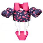 Proberos® Kids Swim Vest Cartoon Print, Non-Inflatable Child Buoyancy Float Jacket with Adjustable Straps & Crotch Safety Strap, Lightweight Swimming Aid for Toddlers and Children Age 3-6-Pink