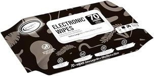 Air Jungles Electronic Wipes 70 Count, 8"x10" Screen Cleaner Wipes for Phones, Laptops, Monitors, TVs, Tablets, Glasses, Keyboards, Quick Dry, Computer and Electronic Cleaning Wipes