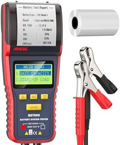 ANCEL BST 500 Professional 12V / 24V Automotive Load Battery Tester Print Data Available Digital Analyzer Bad Cell Test Tool for Car/Truck/Motorcycle and More (Black/Red)