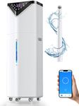 19L/5Gal Smart Humidifiers for Bedroom 2800 sq ft, Cool Mist Humidifiers for Large room with Auto 180°Mist Tube and Wheels, 360°Nozzle, 3 Speed Humidifiers for Home Office Commercial Greenhouse Plants