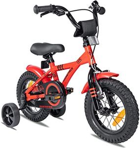 PROMETHEUS BICYCLES Velo Enfant 3 Ans Garcon vélo Fille 12 Pouces a Roulette pour 3 a 5 Ans - BMX en Rouge