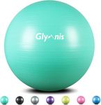 Glymnis Exercise Ball 55cm 65cm 75 cm Anti Burst Slip Resistant Balance and Yoga Ball Swiss Ball Birthing Ball with Quick Pump for Yoga Fitness and Core Exercise