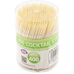 PPS 400 x Wooden Cocktail Sticks/TOOTHPICKS - 6.5cm - Home, Kitchen, Bars