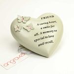 Angraves Special Friend Butterfly Gem Heart Graveside Memorial Ornament Plaque