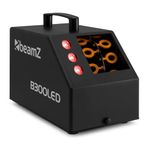 beamz B300LED Compact Bubble Machine, Bubble Blower with Wireless Remote Control and LED Lights