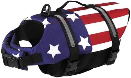 Doglay Dog Life Jacket, Dog Life Vest for Swimming Boating, Adjustable Puppy Life Jacket with Reflective Stripes, Superior Buoyancy Dog Swimming Vest for Small Medium and Large Dogs