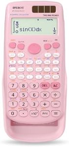 Scientific Calculators, IPEROT Solar Scientific Calculator Large Screen 417 Function, Calculators Very Suitable for High School and College Students Calculus Algebra and Other Math Textbooks (Pink)