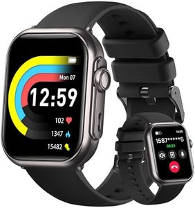 Health Fitness Trackers for Women Men: 100 Day Battery Life Activity Tracker with Answer/Make Call Blood Pressure SpO2 Sleep Heart Rate Monitor 120+ Sports Modes 5ATM Smart Watch for iPhone Black Gift