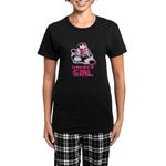 CafePress Hockey Girl Pajamas Womens Novelty Cotton Pajama Set, Comfortable PJ Sleepwear