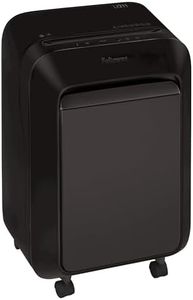 Fellowes 15 Sheet Paper Shredder for Office Use - 100% Jam Proof Micro Cut Shredder - LX211 Shreds for 20 Minutes - Powershred Office Shredder with Large 23 Litre Pull-Out Bin - DIN Level P5 - Black