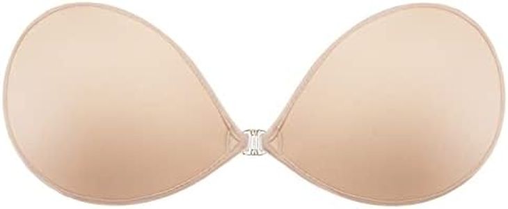 MITALOO Adhesive Bra Invisible Sticky Strapless Push up Backless Reusable Silicone Covering Nipple Bras Dark Nude