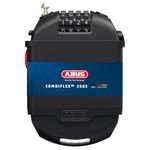 ABUS special lock Combiflex 2501/65 - Suitable as luggage lock, ski lock, helmet lock - with combination code - Black