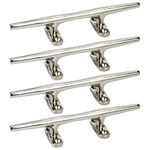 Amarine Made 4-Pack Stainless Steel Open Base Cleat - 8 Inch - 9995S8