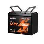 LiTime 12V 100Ah Group 24 Bluetooth LiFePO4 Battery, Deep Cycle Rechangeable Lithium Battery, Built-in 100A BMS with Low-Temp Protection, Perfect for RV, Solar System, Trolling Motors etc.