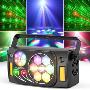 Disco Lights 120W Bee Eye 6-in-1 RGBW Beam DJ Party Lights Stage Strobe Lights with ReControl for Club Bar Holiday Lighting Show