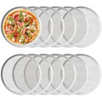 LRui Pizza Screen,12 Inch,12 Pack,Seamless Aluminum Pizza Pan With Holes.