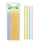 D.A.Y. Republic Reusable Plastic Straws, Pack of 20, Eco-Friendly, 4 Colours, Great for Parties and All Occassions, Multicolor