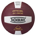 Tachikara Sensi-Tec Composite High Performance Volleyball, White/Cardinal (SV5WSC.CDW)