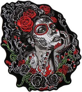 Hot Leathers Sugar Skull Woman Patch (Multicolor, 8" x 10")